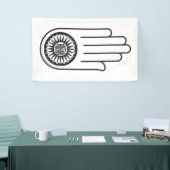 アヒムサのジェインの象徴 横断幕 (トレードショー)