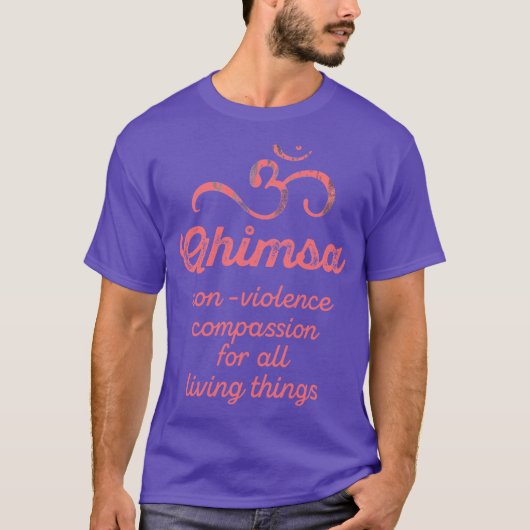 アヒムサヨガ オーム 共感ギフト Tシャツ (正面)