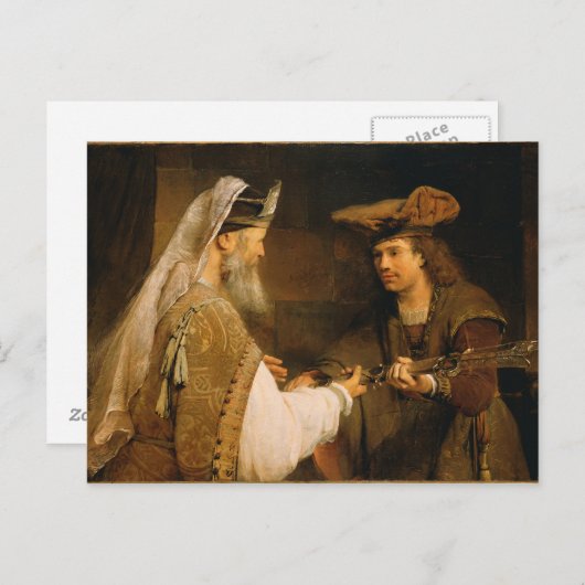 アヒメレクがゴリアテの剣をダビデに与える ポストカード (正面/裏面)