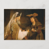 アヒメレクがゴリアテの剣をダビデに与える ポストカード (正面)