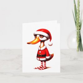 アヒルおもしろいのクリスマスカード カード