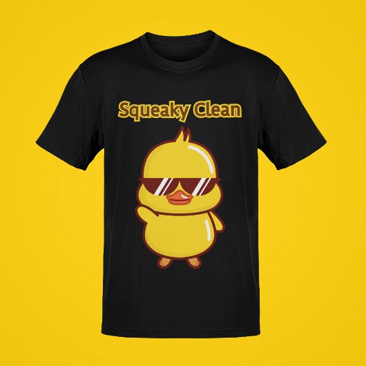 アヒルおもしろいキークリーンアニマルプリントコメディメンズズ Tシャツ