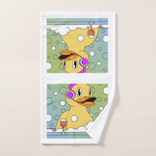 アヒルおもしろいハンドタオル ハンドタオル (ハンドタオル)