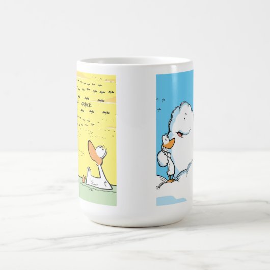 アヒルおもしろいマンコーヒーマグ コーヒーマグカップ (中央)