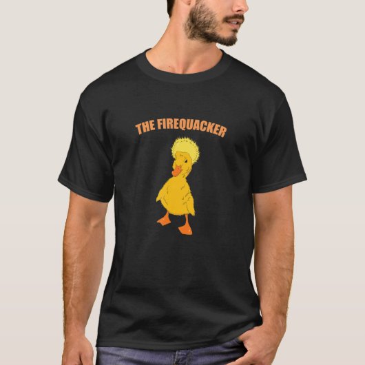 アヒルおもしろいミームと爆発するアヒルはFirequと呼ばれる Tシャツ (正面)