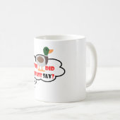 アヒルおもしろい引用文がバブル コーヒーマグカップ (正面右)