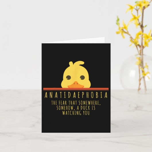 アヒルおもしろい狩りアナティダエフォリファーム動物アヒル カード (黄色い花)