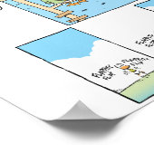 アヒルおもしろい航空漫画のポスター ポスター (角)