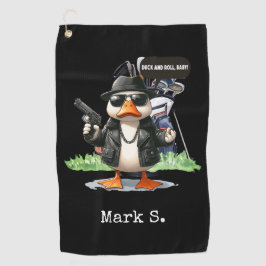 アヒルおもしろい顔 ゴルフタオル