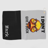 アヒルおもしろい顔 ゴルフタオル (横)