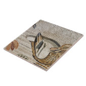 アヒルおよび鳥のナイルのモザイク、ファウヌスの家 タイル (側面)