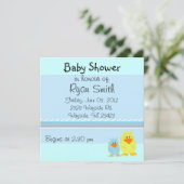 アヒルお洒落の赤ちゃんシャワー 招待状 (スタンド正面)