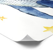 アヒルお洒落スターズ鯨ベビーシャワーへようこそ ポスター (角)