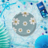 アヒルかわいらしエッグブルーとデイジー、オリジナルパターン ペーパープレート (パーティー)