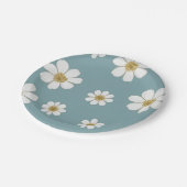 アヒルかわいらしエッグブルーとデイジー、オリジナルパターン ペーパープレート (アングル)