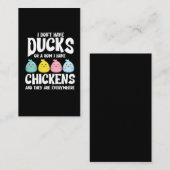 アヒルか鶏の列がいたるところにある 名刺 (正面/裏面)