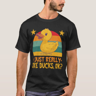 アヒルがすごく好きなの Tシャツ