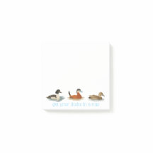アヒルが一列に並ぶ付箋ノートパッド