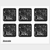 アヒルが大好きな女の子かわいいアヒルのオーナーおもしろい スクエアシール (シート)