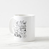 アヒルが大好きな女の子かわいいアヒル好クールき コーヒーマグカップ (正面左)