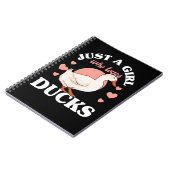 アヒルが大好きな女の子だけアヒル ノートブック (左側)