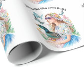 アヒルが大好きな女の子カスタムだけ文字 ラッピングペーパー (ロールコーナー)