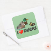 アヒルが大好き スクエアシール (封筒)