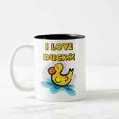 アヒルが大好き ツートーンマグカップ (左)
