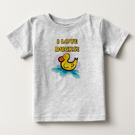 アヒルが大好き ベビーTシャツ (正面)