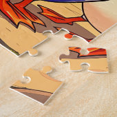 アヒルが小道を歩いている ジグソーパズル (側面)