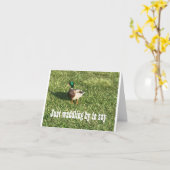 アヒルが歩いて言うハッピーバースデー カード (黄色い花)