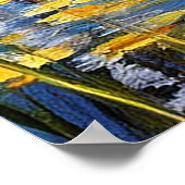 アヒルが泳ぐ風光明媚な池 ポスター (角)