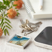 アヒルが葦の間を泳いでいる キーホルダー (側面)