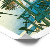 アヒルが葦の間を泳いでいる ポスター (角)