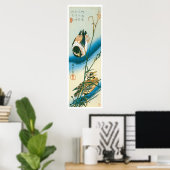 アヒルが葦の間を泳いでいる ポスター (ホームオフィス)