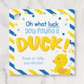 アヒルが見つかった!スクエアクルーズダックラベル フェイバータグ (正面)