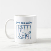 アヒルが馬鹿すぎる動物の絵 コーヒーマグカップ (左)