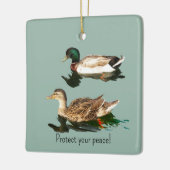アヒルだ。保護安 セラミックオーナメント (左)