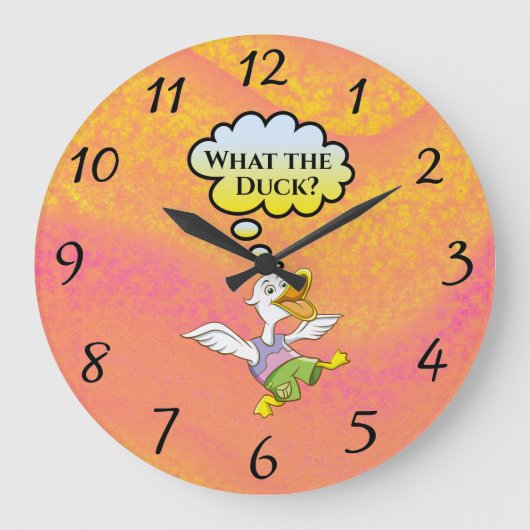 アヒルって？壁時計 ラージ壁時計 (正面)