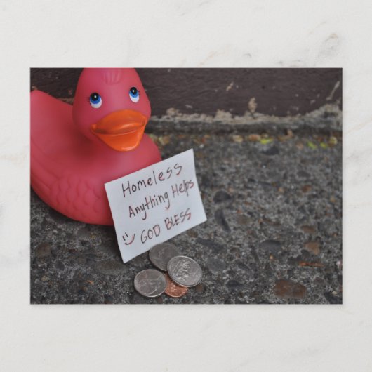 アヒルでダウン ポストカード (正面)