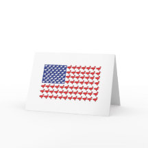 アヒルで作られたアメリカ国旗