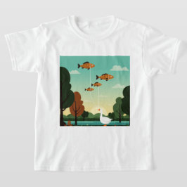 アヒルとかつお Tシャツ