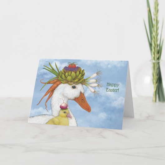 アヒルとアヒルのイースターカード カード (正面)