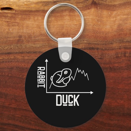 アヒルとウサギのグラフ数学 キーホルダー (正面)