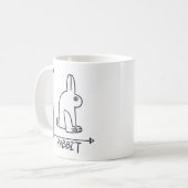 アヒルとウサギ コーヒーマグカップ (正面左)