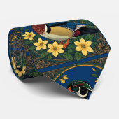 アヒルとジャスミンの花 ネクタイ (ロール)