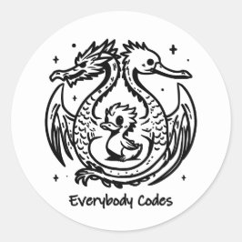 アヒルとドラゴンの歌 ステッカーシート ラウンドシール
