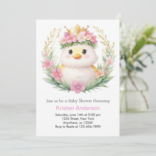 アヒルとドリームガールベビーシャワー 招待状 (スタンド正面)
