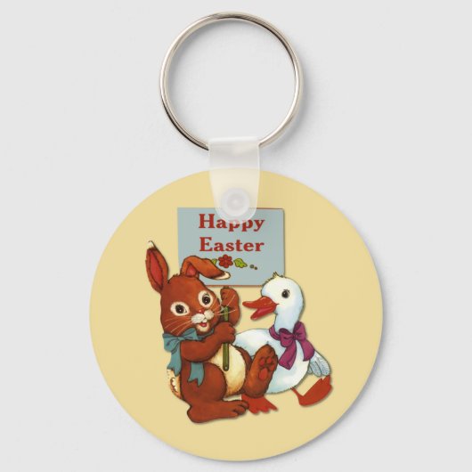アヒルとバニー・イースター キーホルダー (正面)
