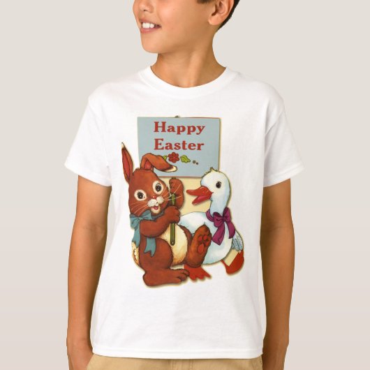 アヒルとバニー・イースター Tシャツ (正面)